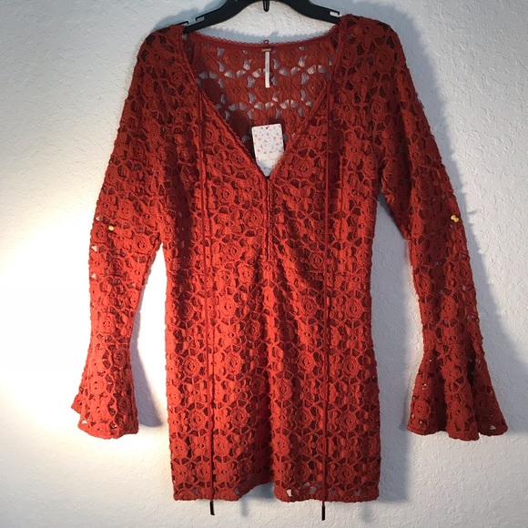 Free People NWT Back to Black Terracotta mini dres - Picture 7 of 8